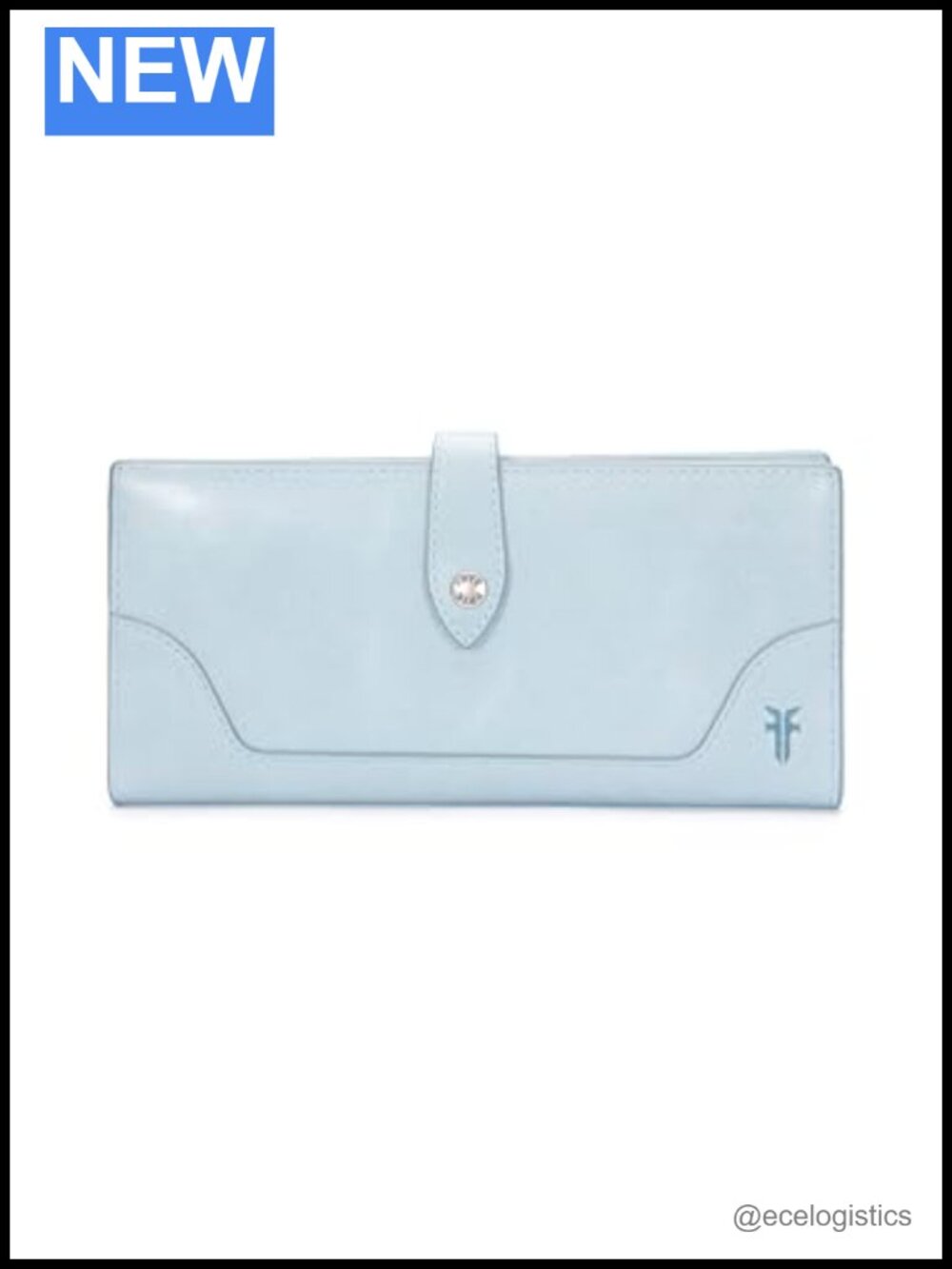 Frye Melissa Slim Wallet Leather Snap Closure Card Slots ID Window